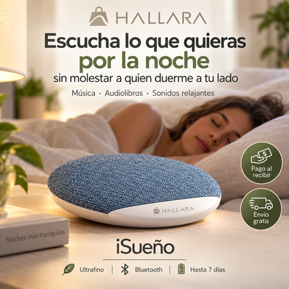 😴Hallara iSueño - Altavoz con Sonidos Relajantes - Escucha sin molestar a quien duerme contigo