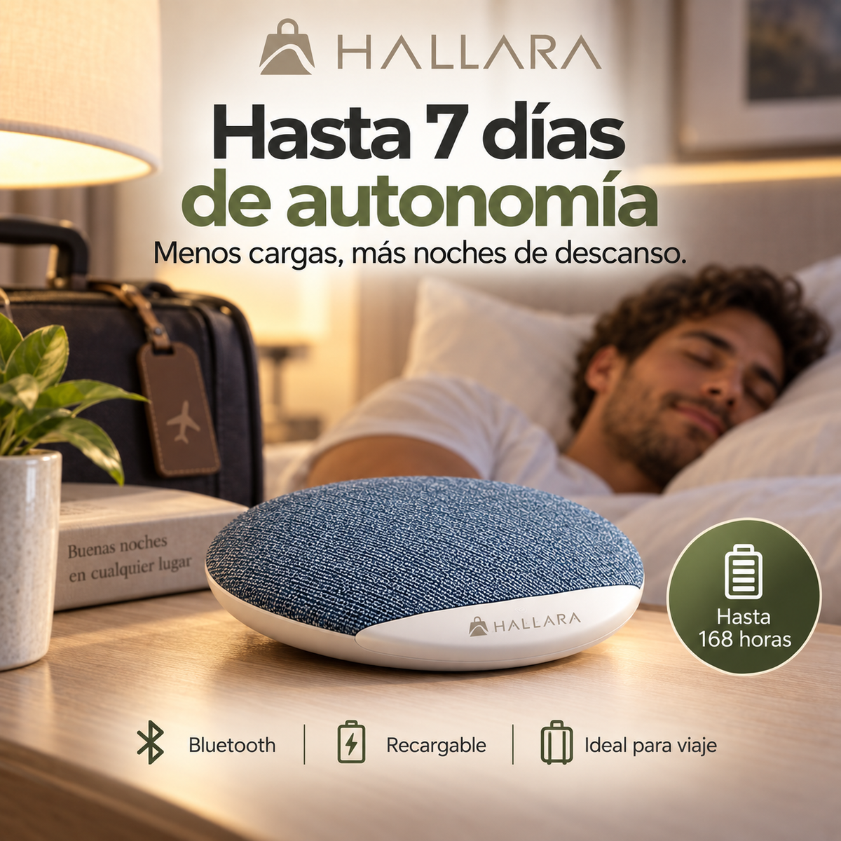 😴Hallara iSueño - Altavoz con Sonidos Relajantes - Escucha sin molestar a quien duerme contigo
