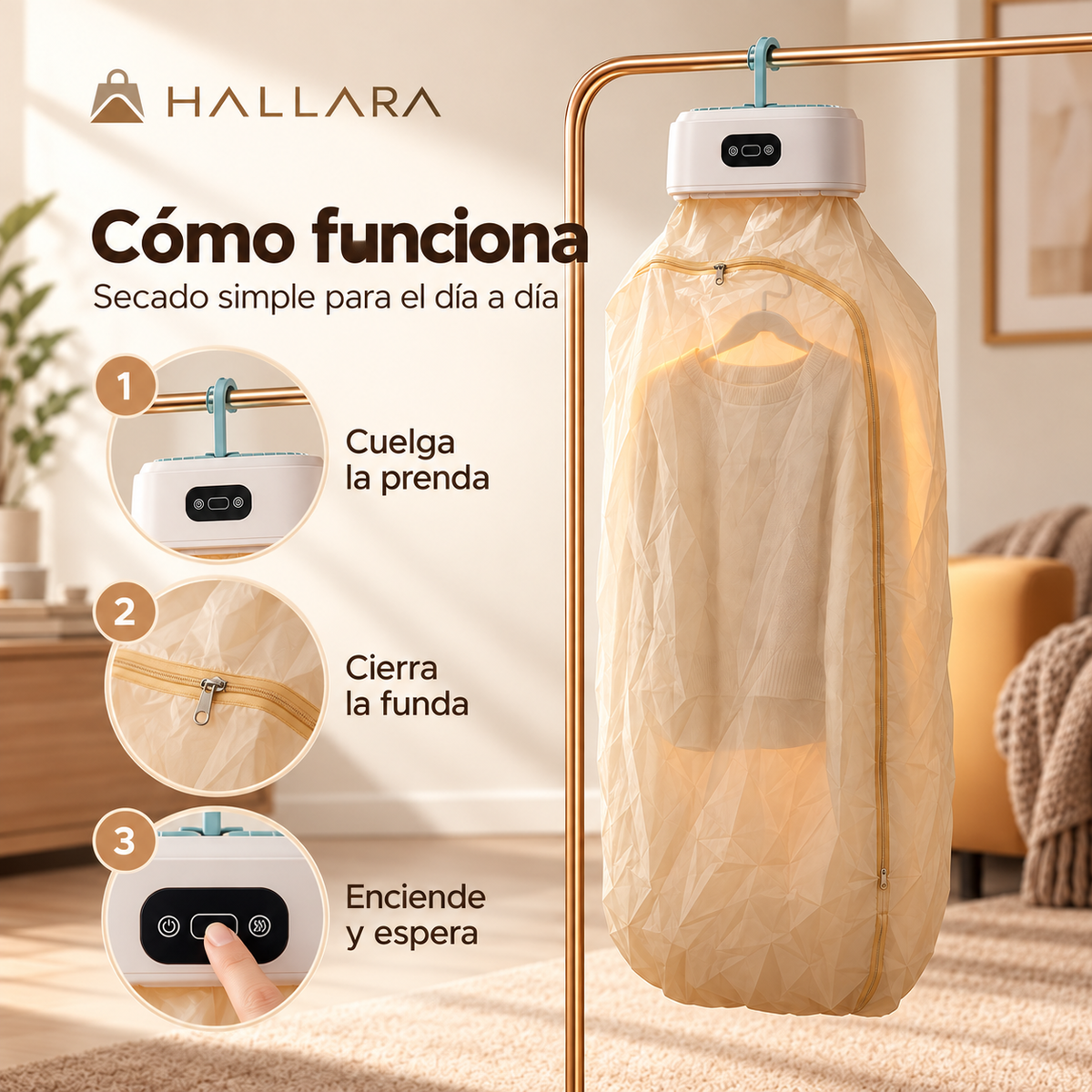 Hallara DryGo™ ✨ Menos espera. Más ropa lista para usar 👕